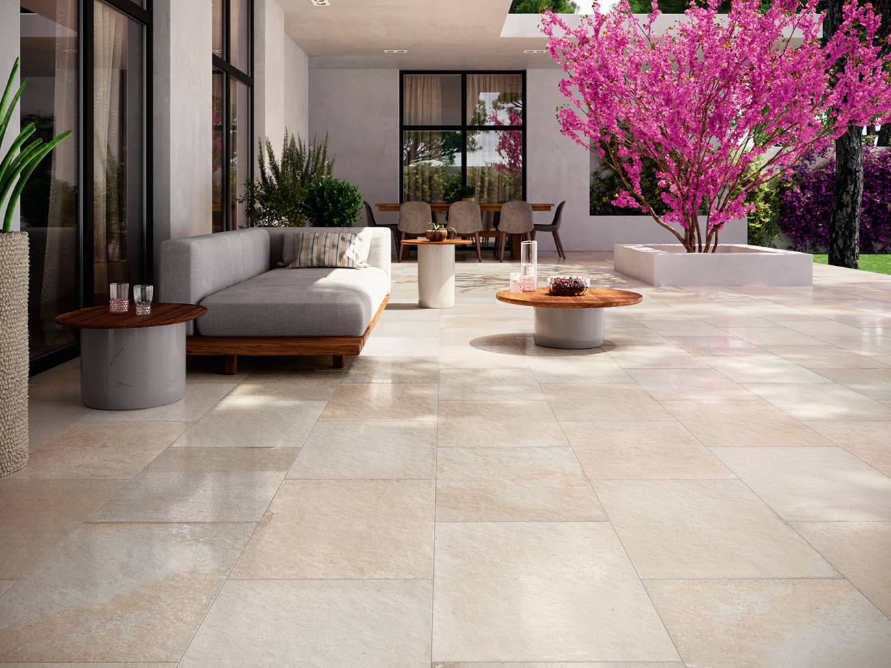 Carrelage Terre cuite Portofino blanc clair  Antiderapant 44x66 cm