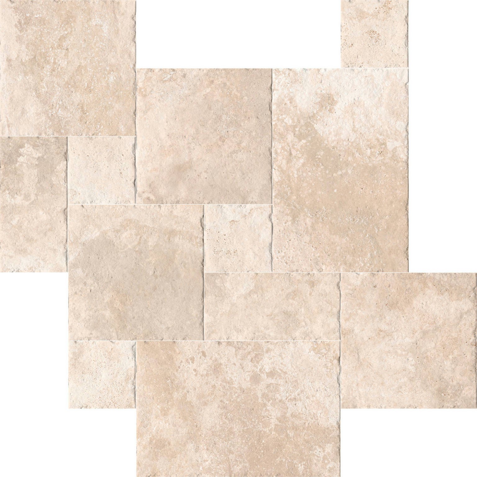 Carrelage imitation travertin Antibes beige Cream Modular antiderapant 44x66 cm