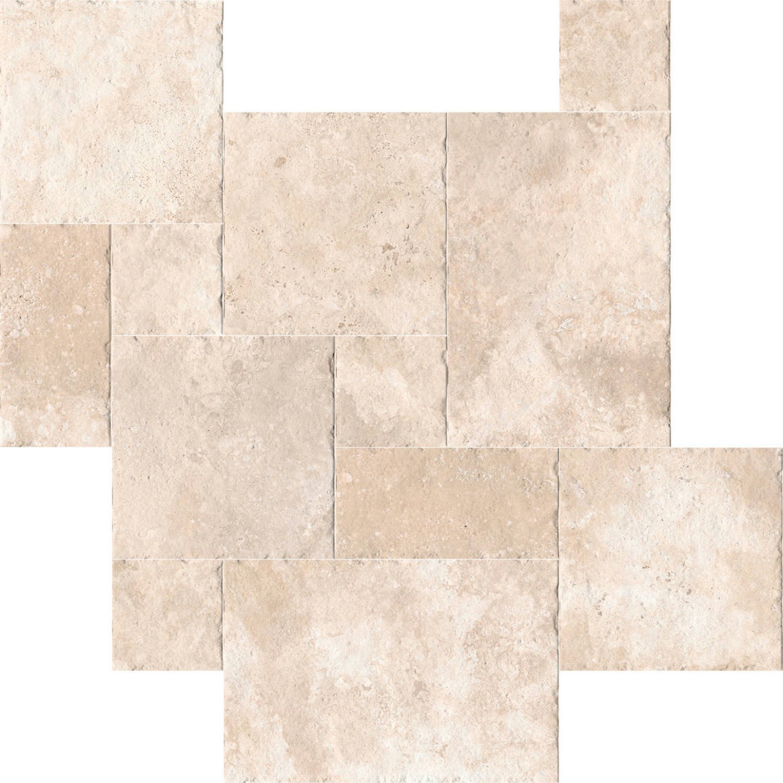 Carrelage imitation travertin Antibes beige Cream Modular antiderapant 44x66 cm