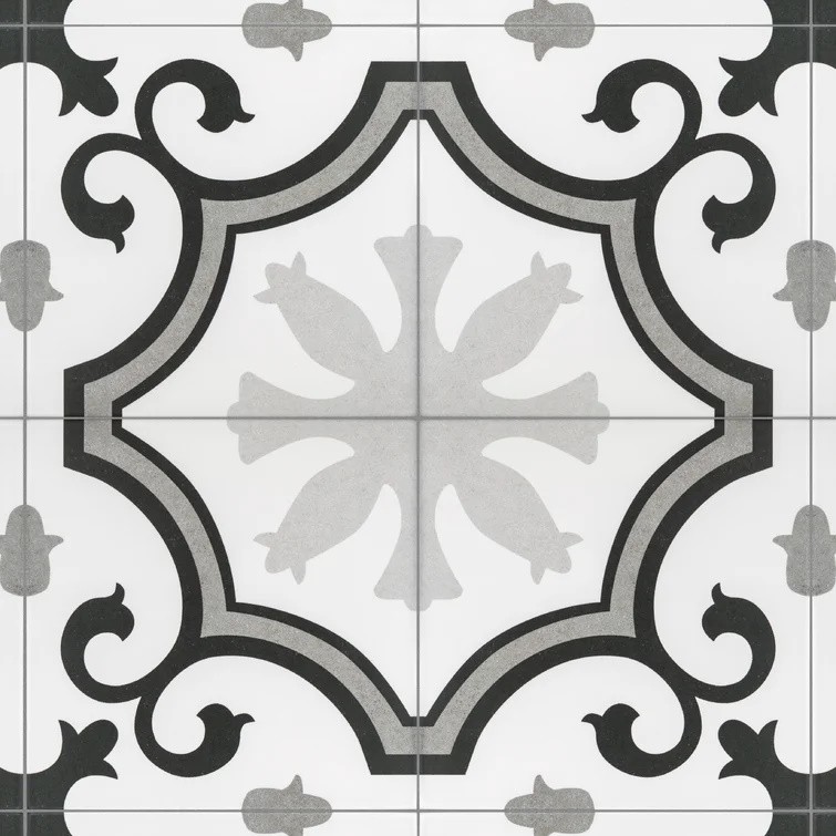 Carrelage carreaux de ciment paviva gris  25x25 cm