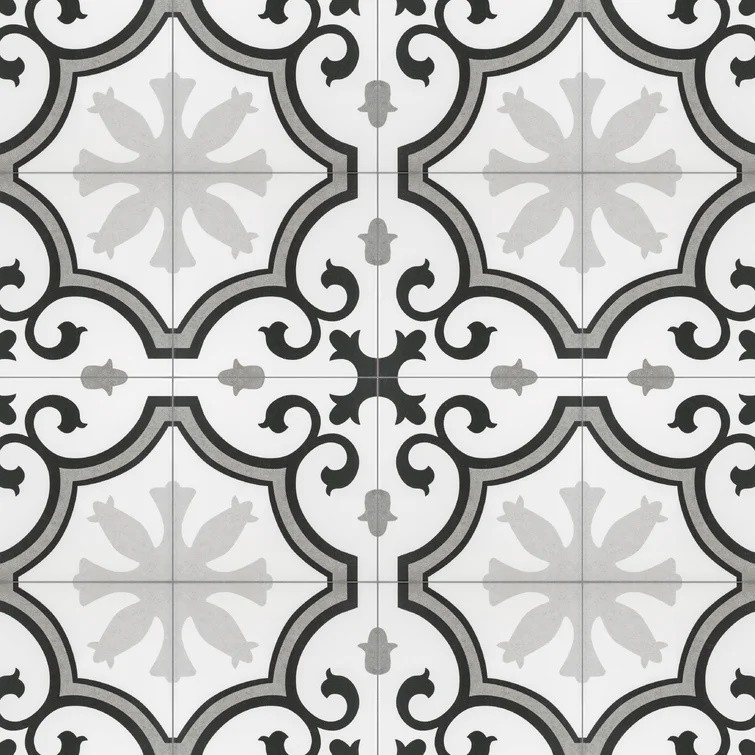 Carrelage carreaux de ciment paviva gris  25x25 cm