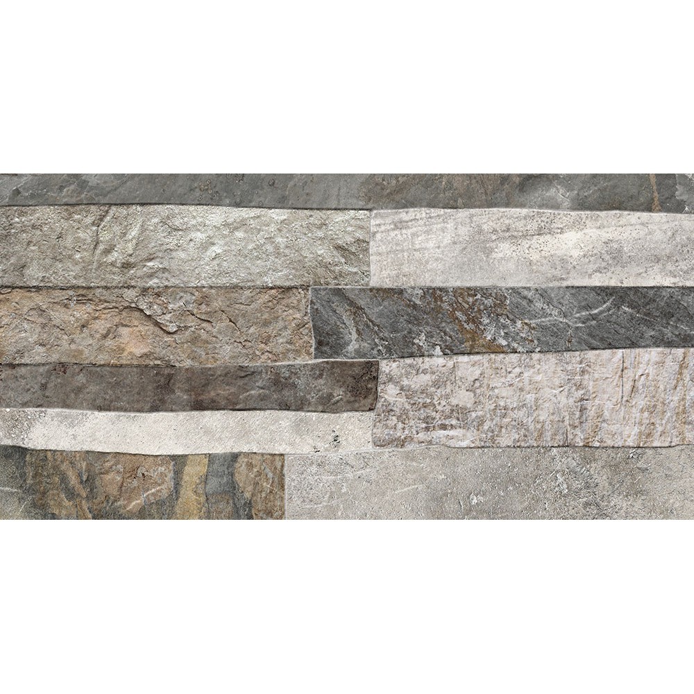 Carrelage faience murale Norway gris  25x50 cm