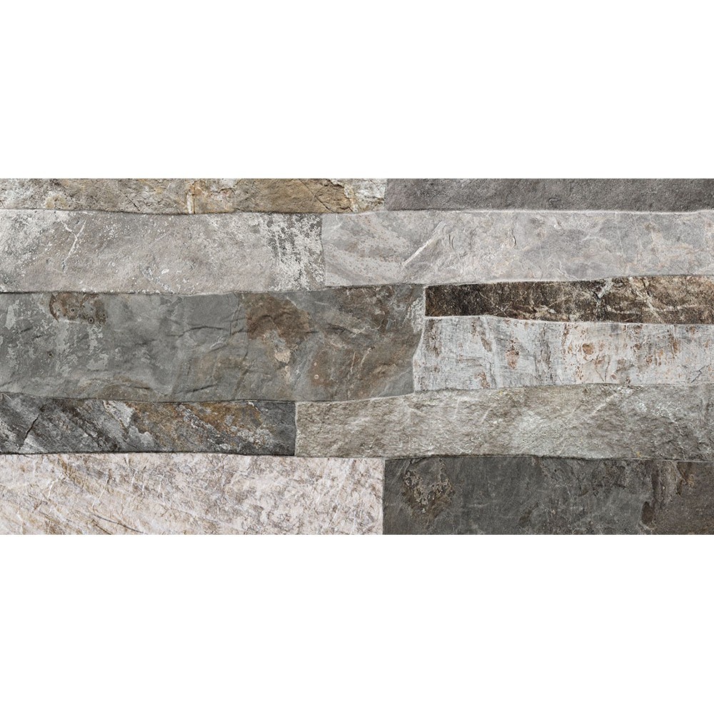 Carrelage faience murale Norway gris  25x50 cm