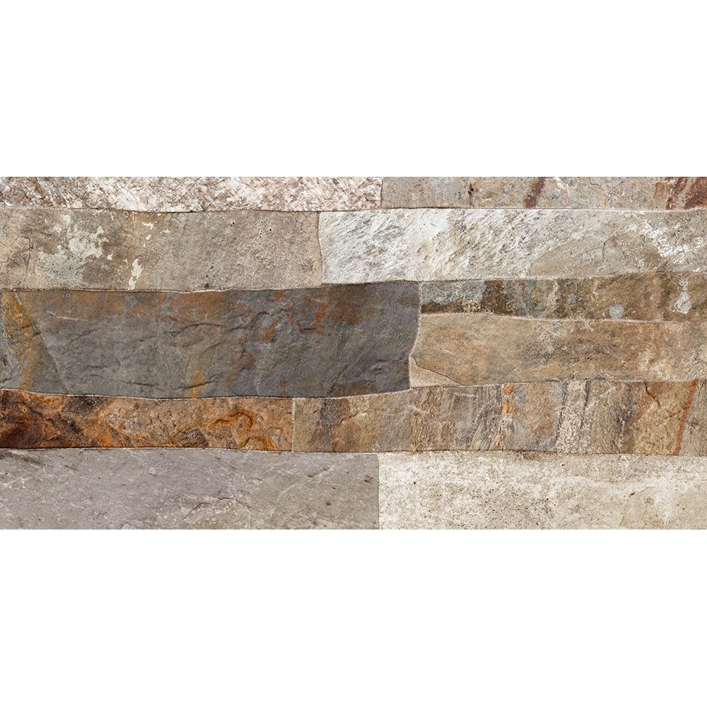 Carrelage faience murale Norway marron  25x50 cm