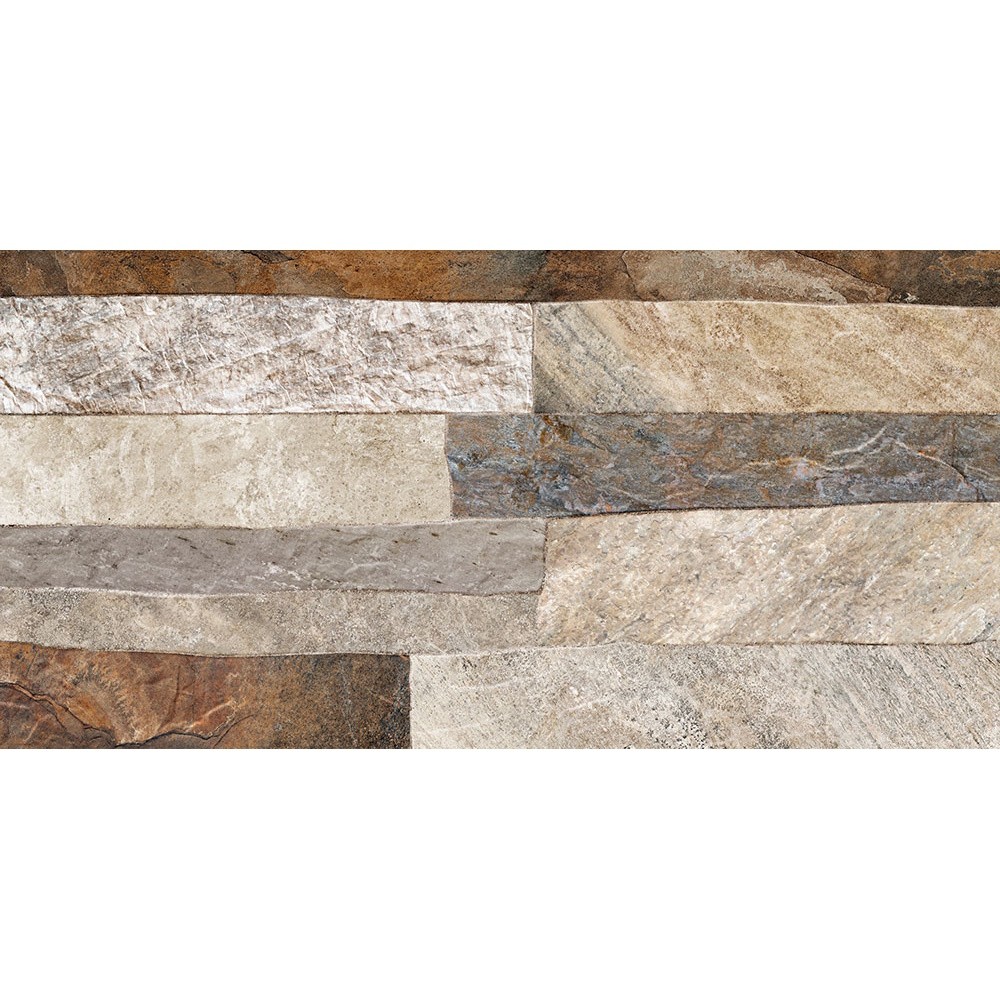 Carrelage faience murale Norway marron  25x50 cm