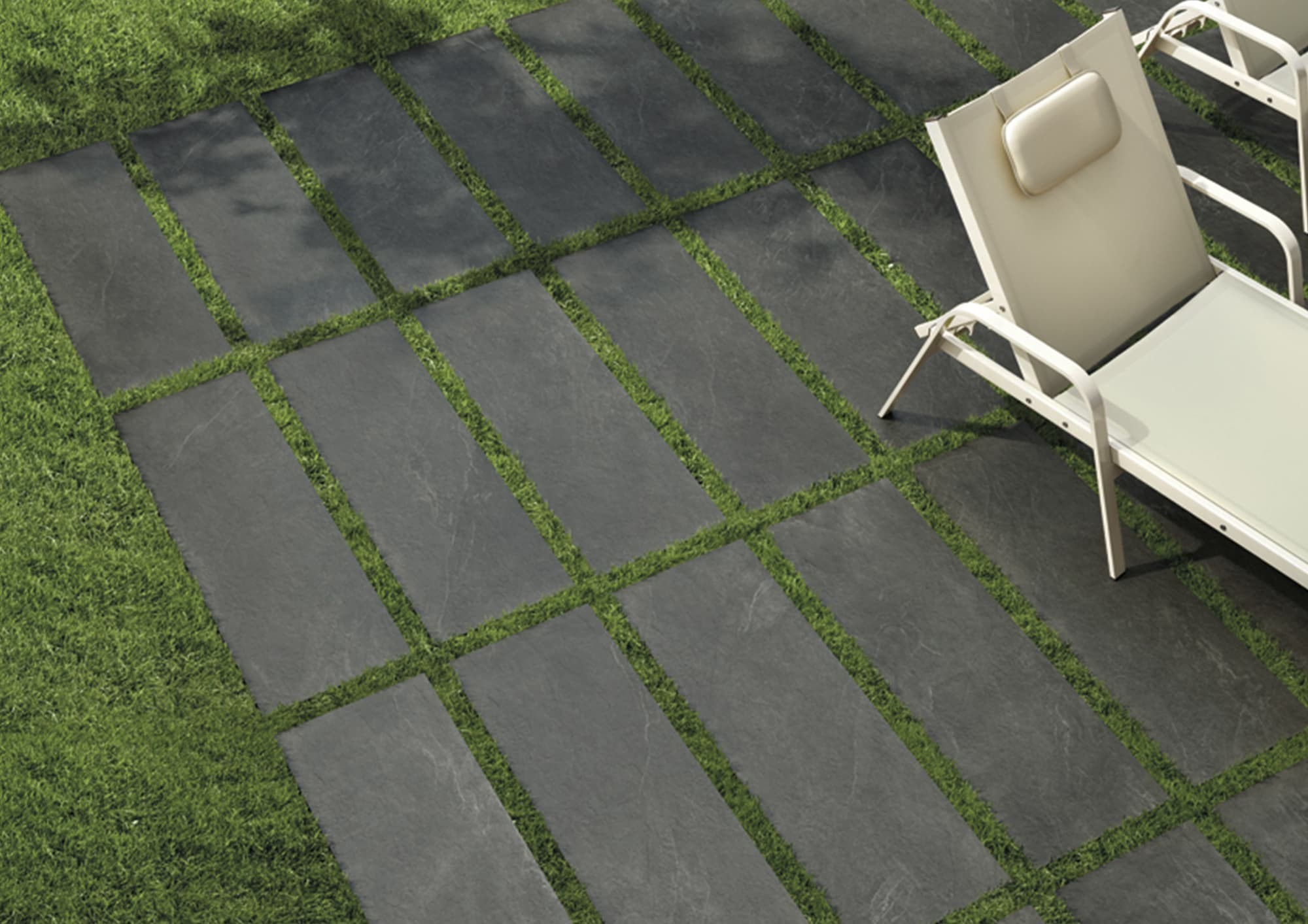 Carrelage imitation pierre Biaso Noir R11 60x120 cm