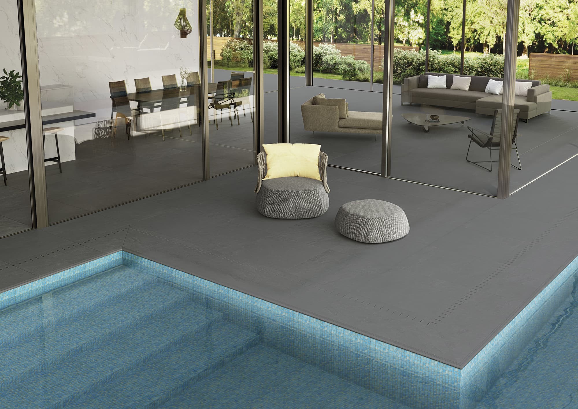 Carrelage imitation pierre Biaso Marron  60x60 cm