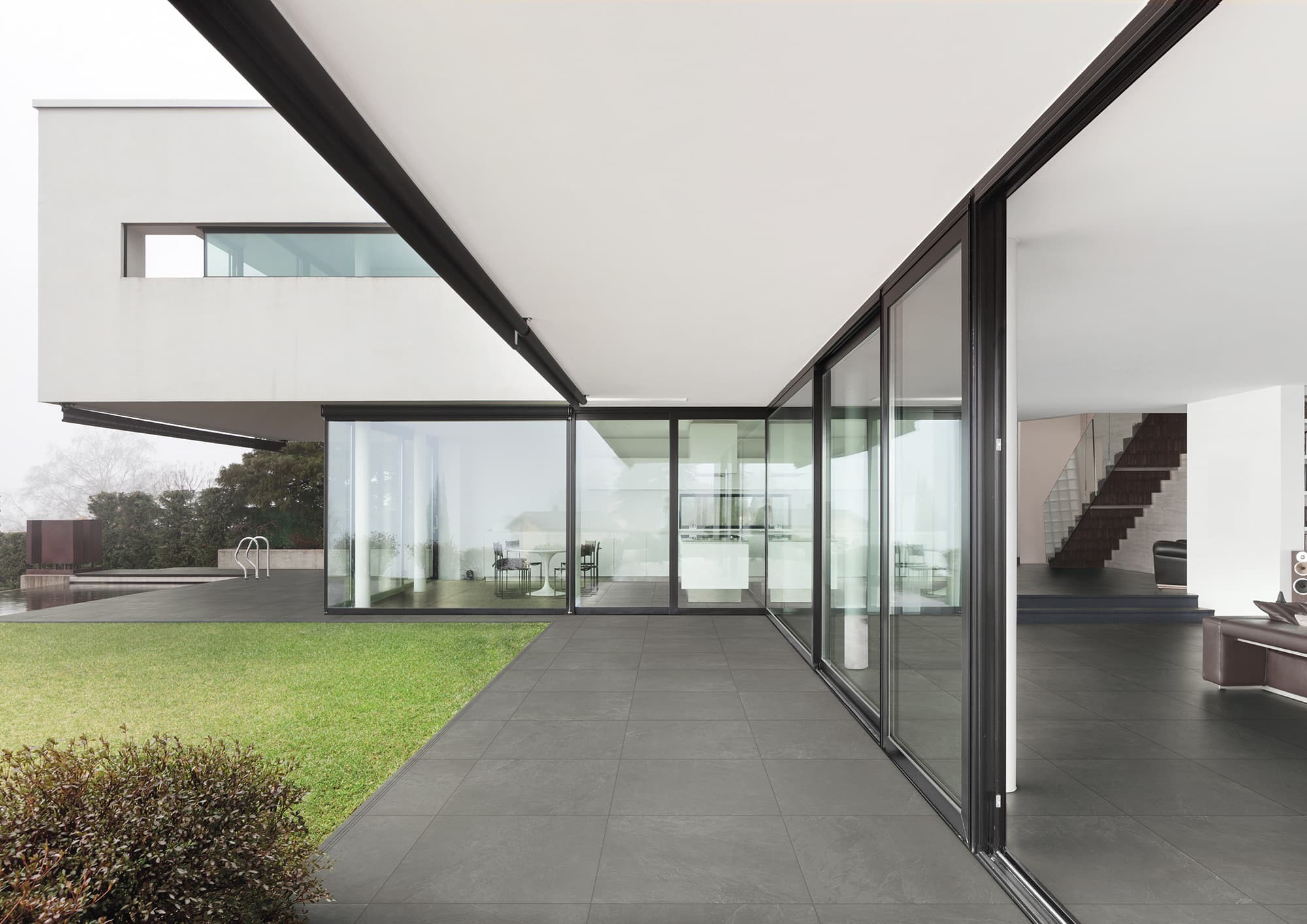 Carrelage imitation pierre Ares Gris R11 80x80 cm