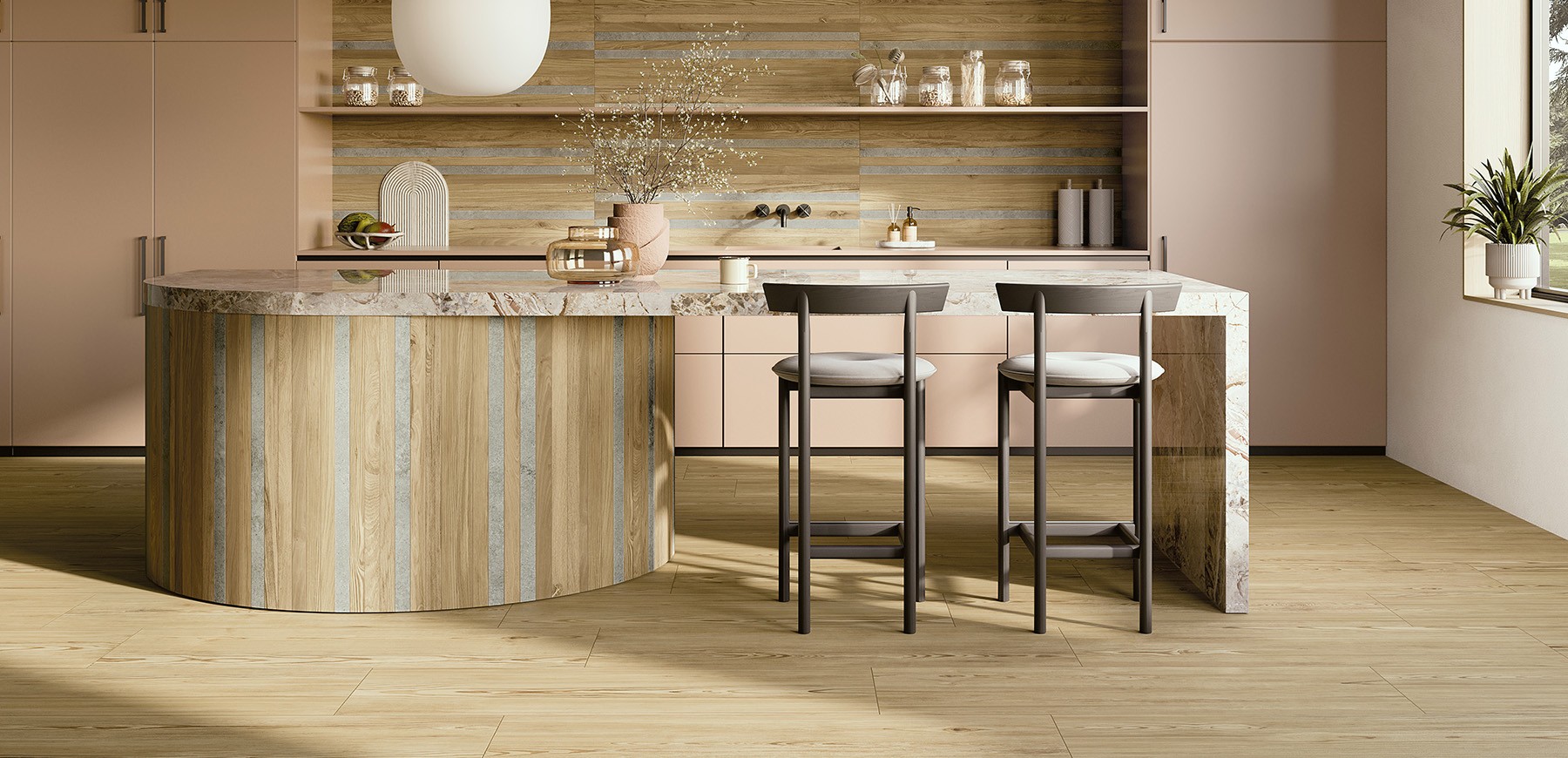 Carrelage Imitation Parquet Brice mix  15x85 cm