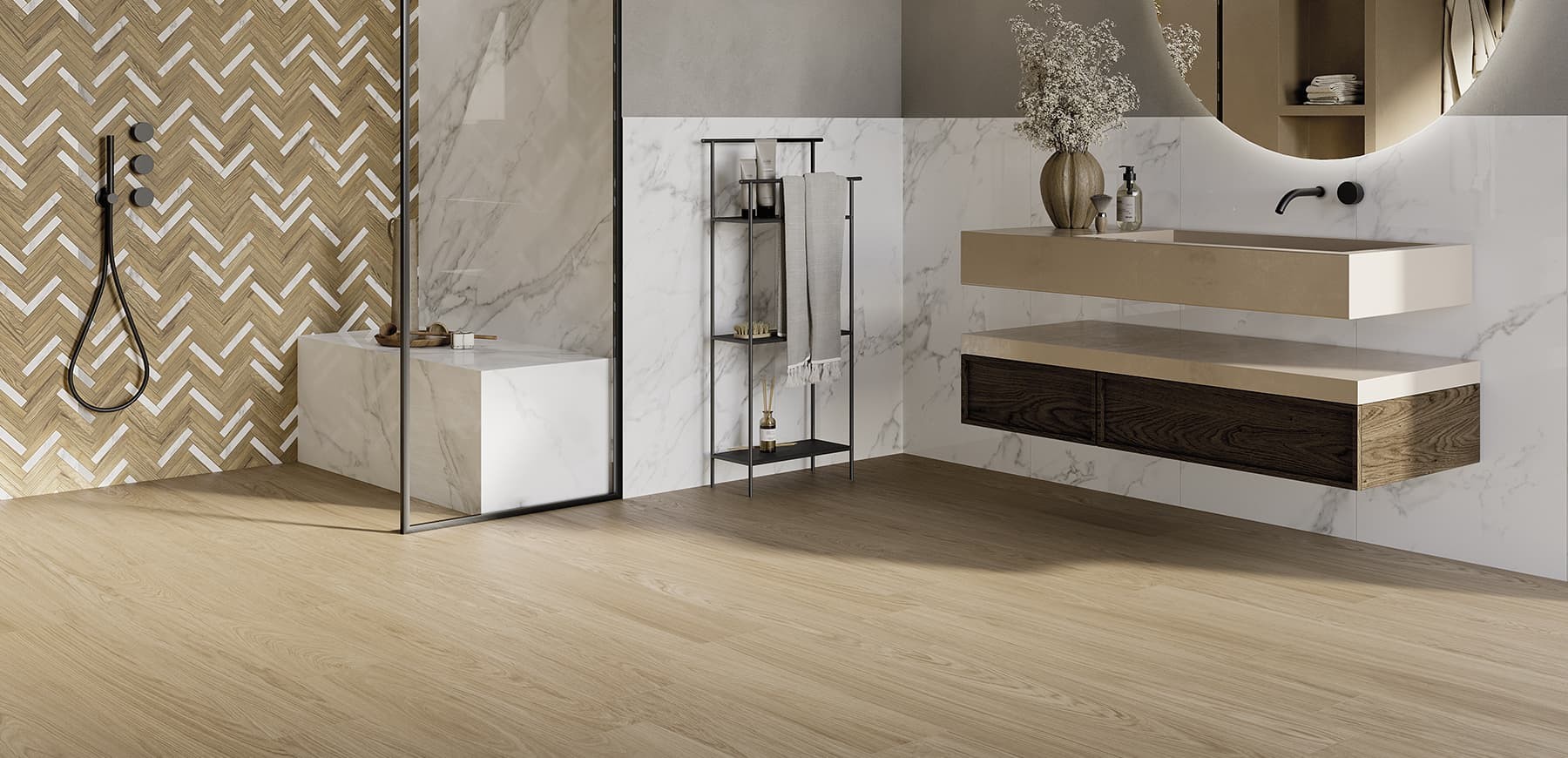 Carrelage Imitation Parquet Brice Beige oak XL 15x85 cm