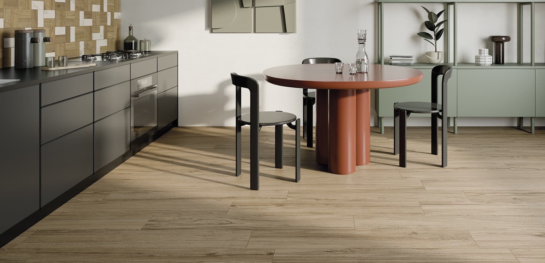 Carrelage Imitation Parquet Brice Beige  clair XL 15x85 cm